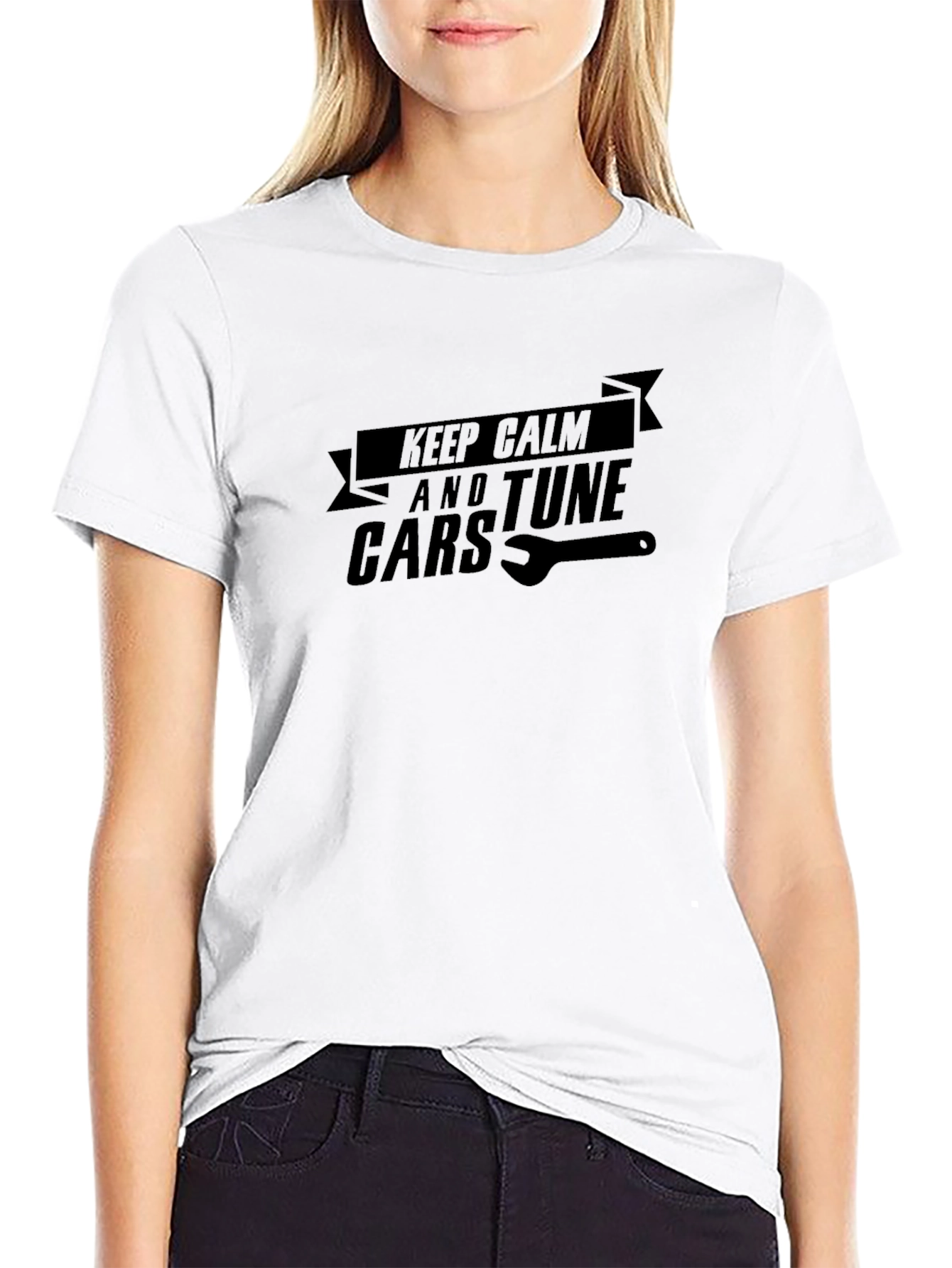 Keep Calm and Tune Cars Black T-Shirt