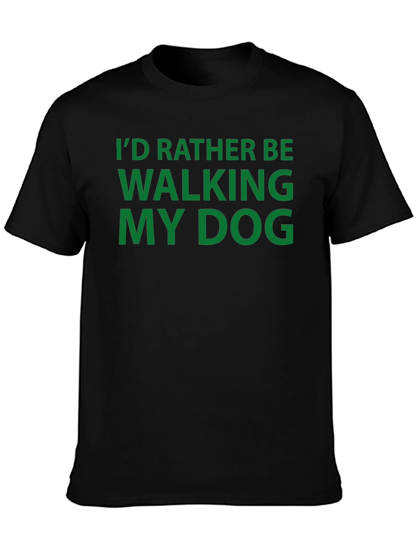 Walking My Dog T-Shirt - Comfortable Black Tee