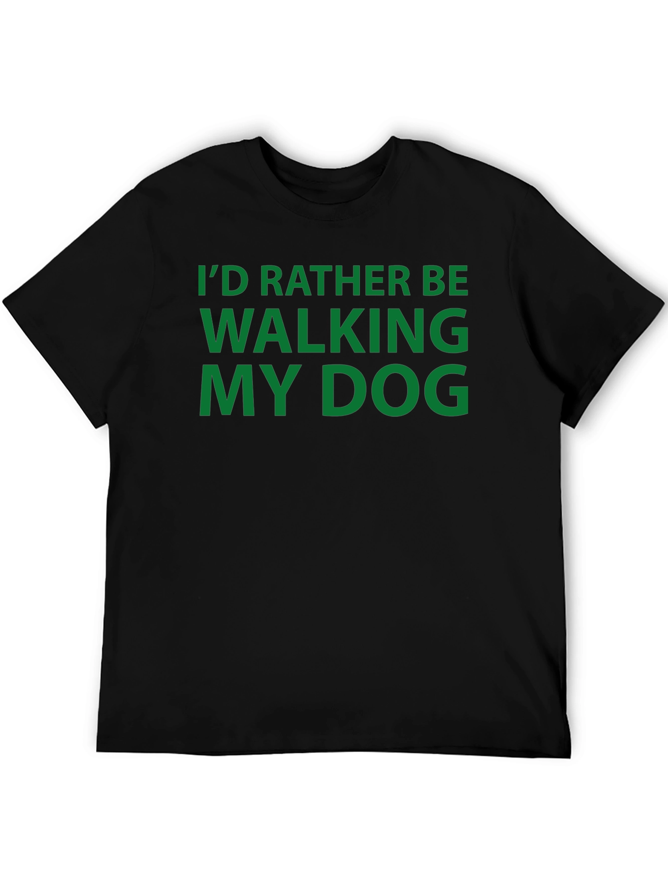 Walking My Dog T-Shirt - Comfortable Black Tee