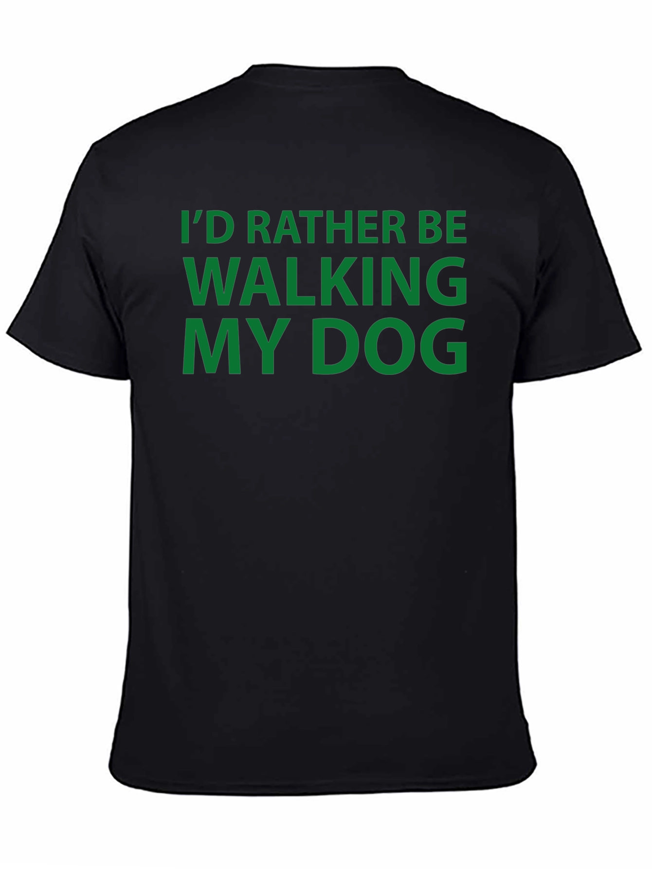 Walking My Dog T-Shirt - Comfortable Black Tee