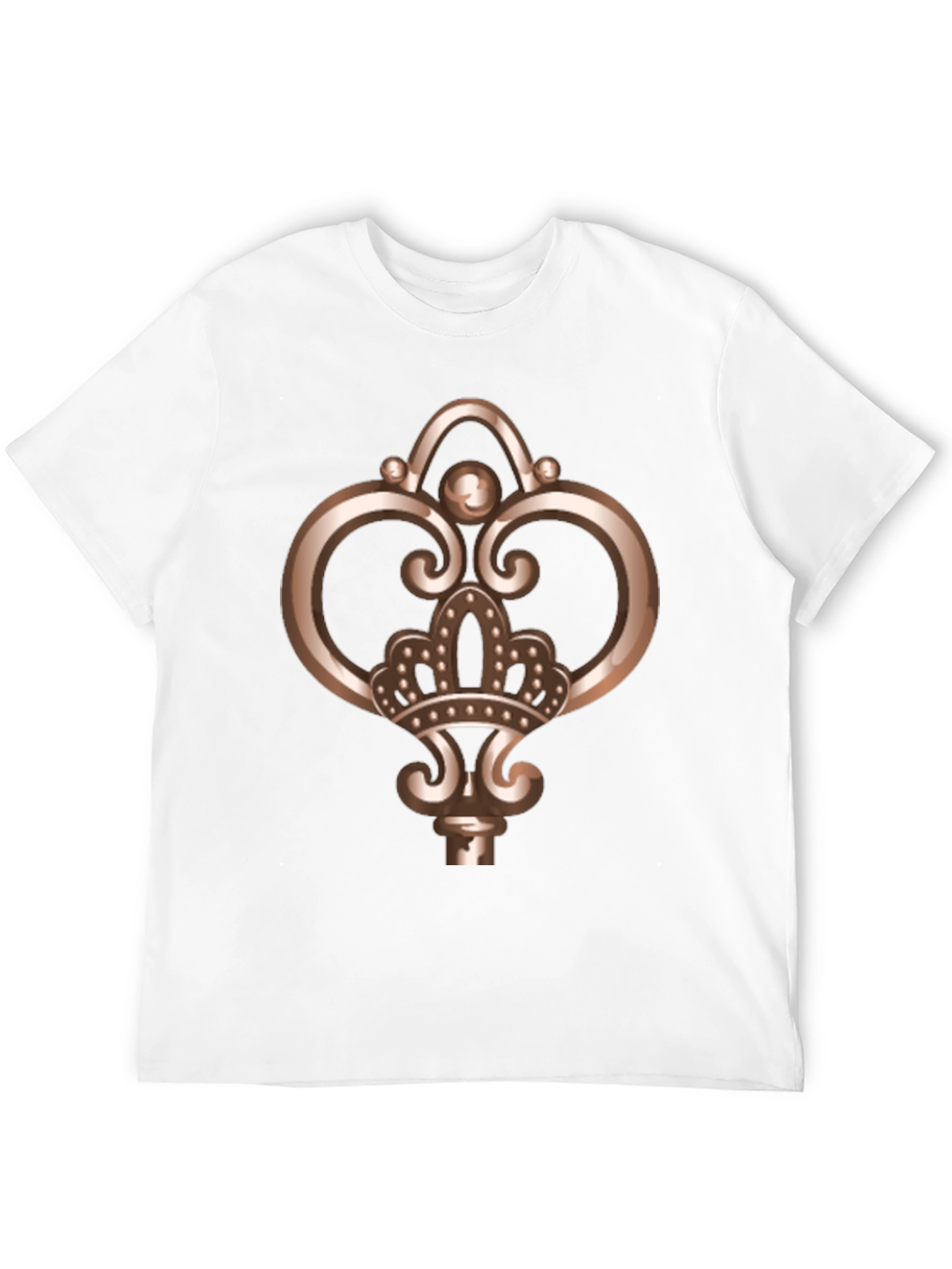 Royal Key Graphic Tee - Black Cotton Comfort