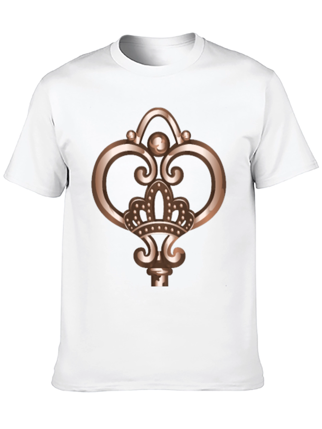 Royal Key Graphic Tee - Black Cotton Comfort