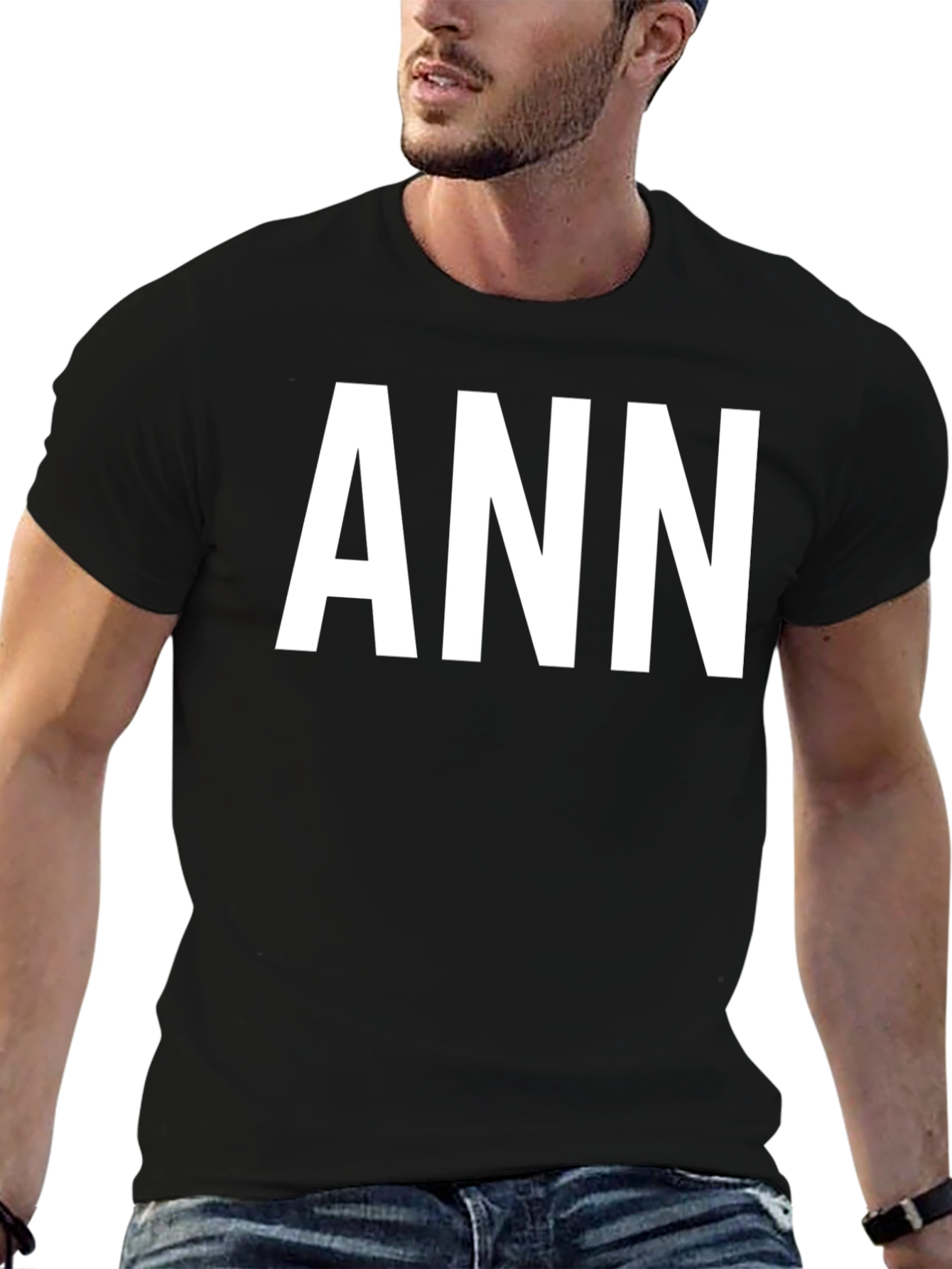 ANN Personalized Black T-Shirt