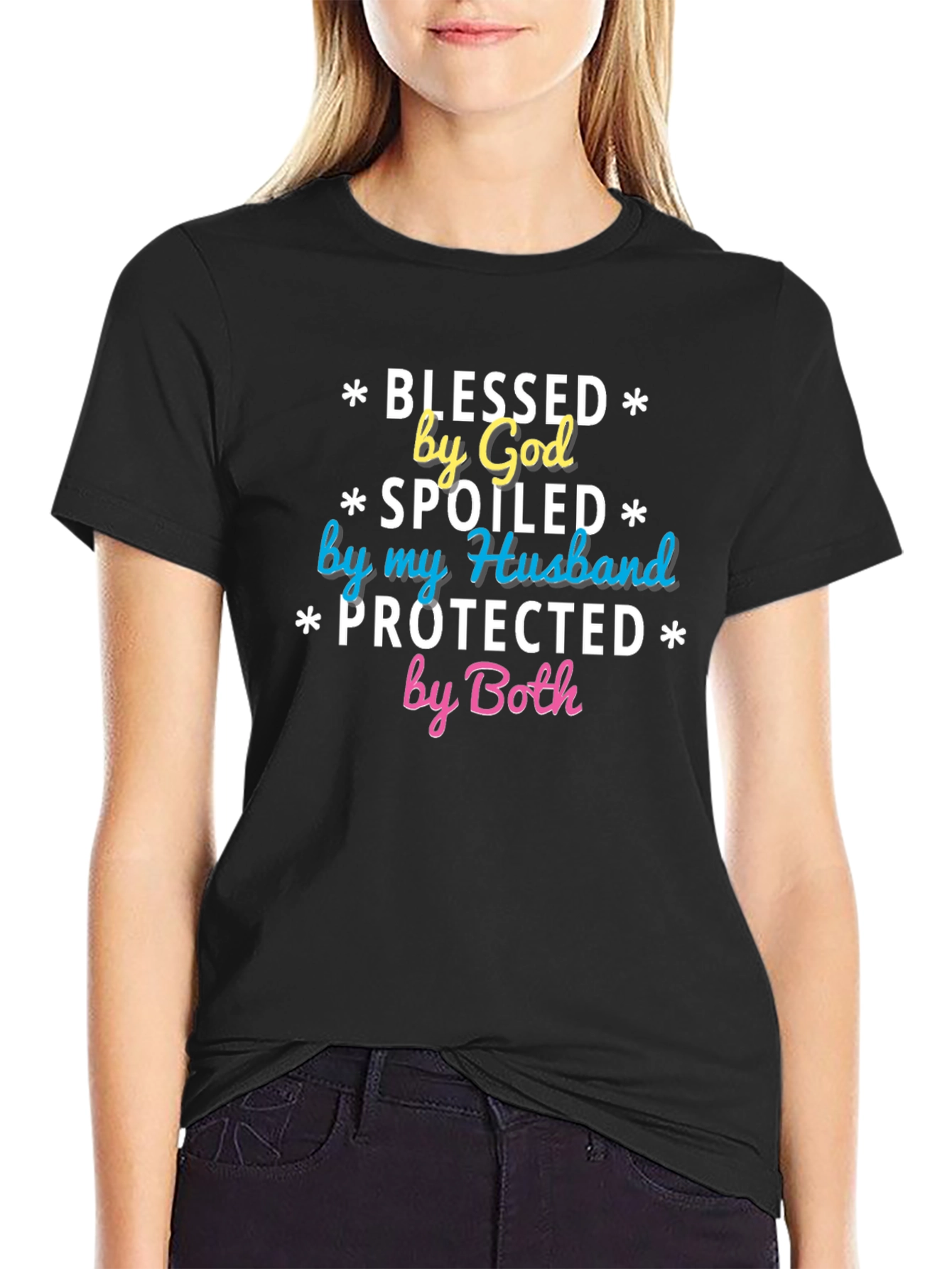 Blessed Spoiled Protected Novelty Graphic T-Shirt