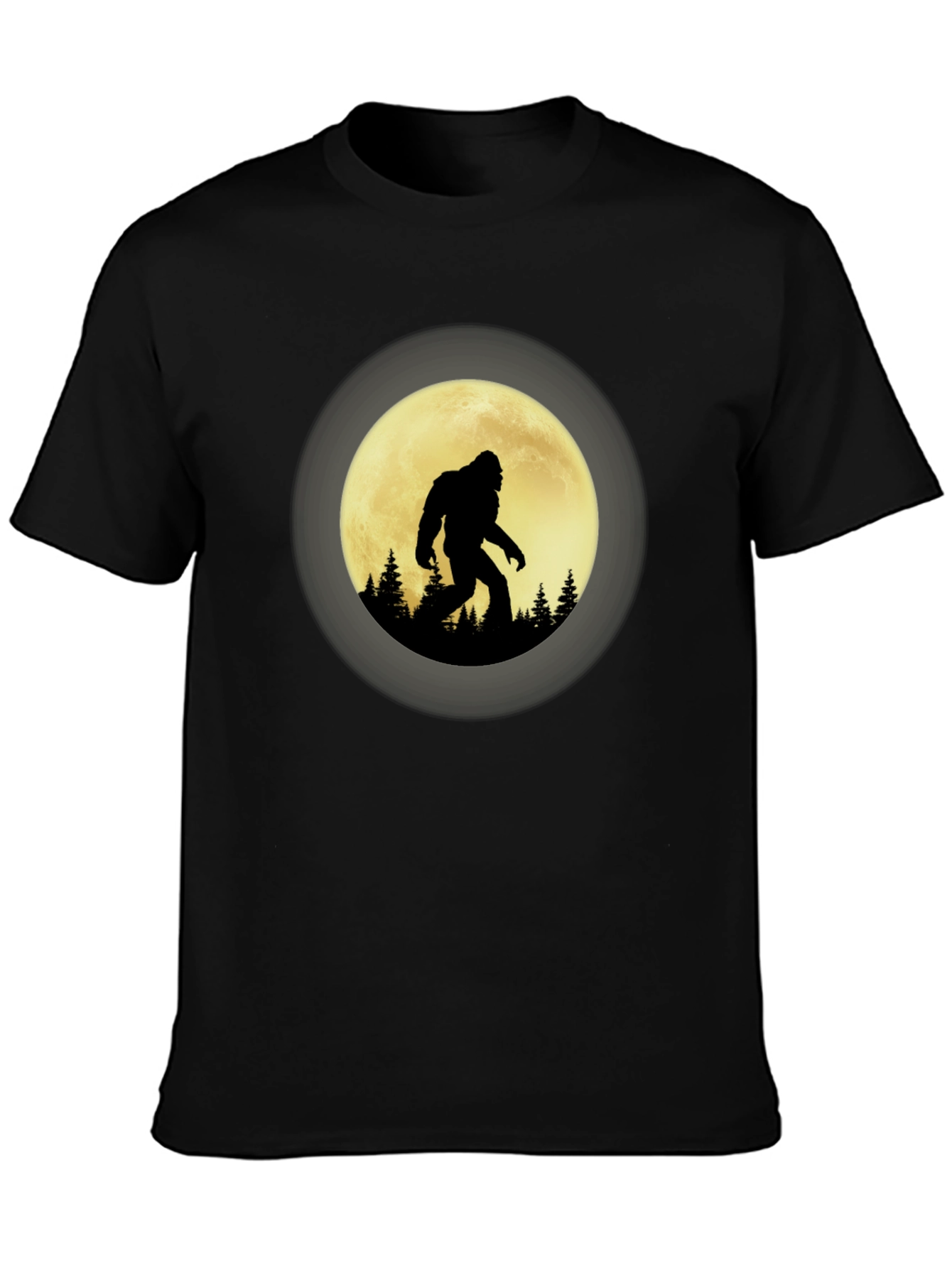 Bigfoot Moon Silhouette Graphic Tee