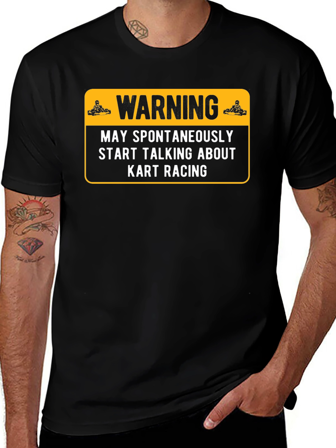 Kart Racing Warning T-Shirt