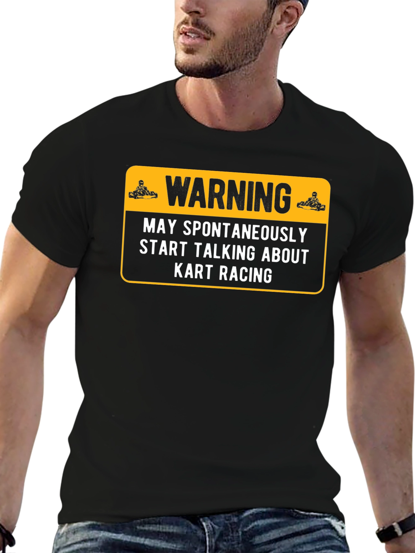 Kart Racing Warning T-Shirt
