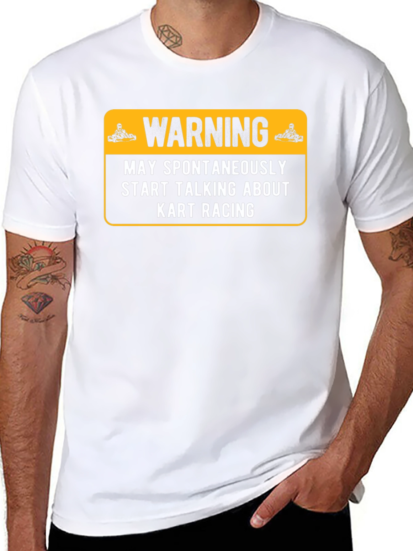 Kart Racing Warning T-Shirt