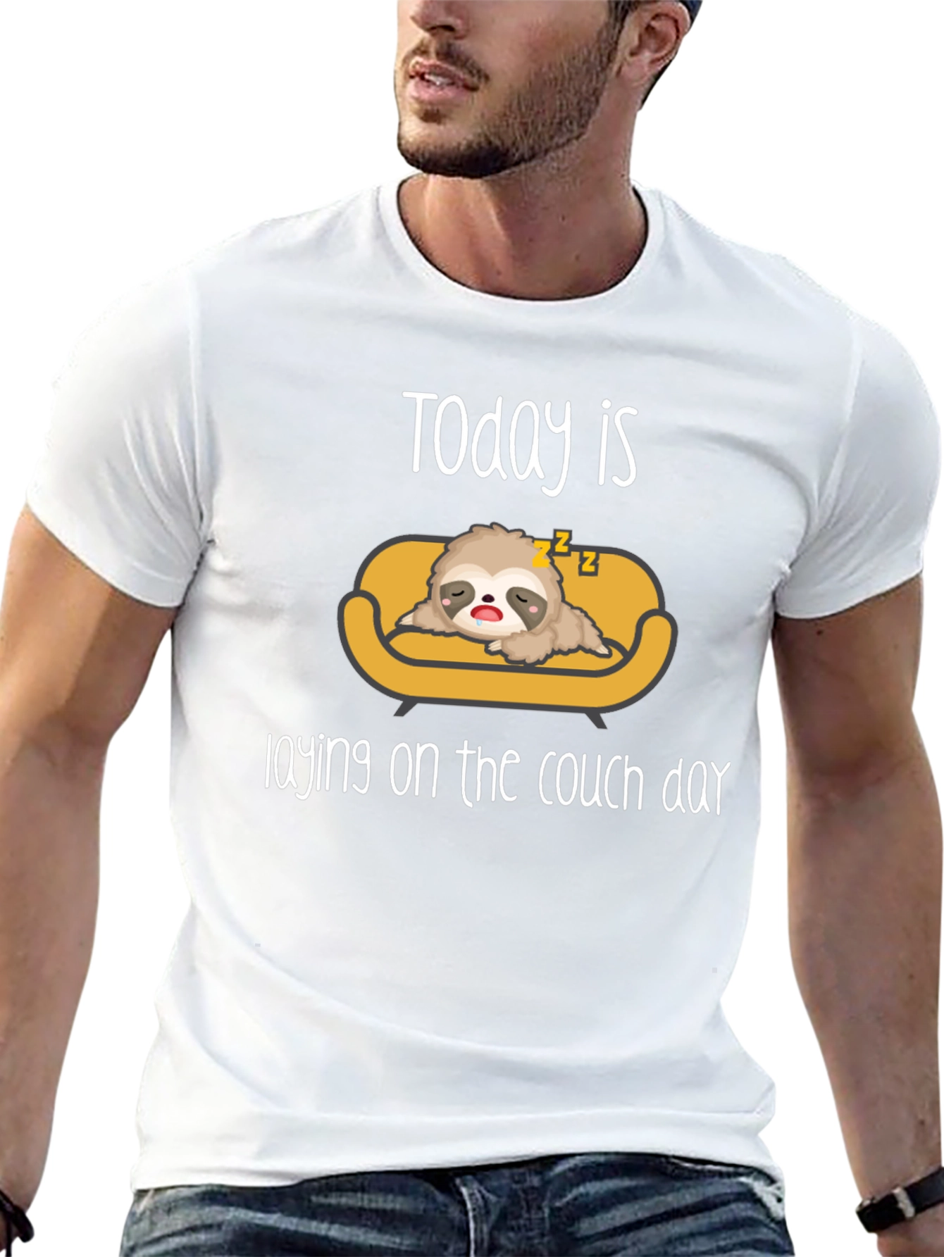 Lazy Sloth Laying on Couch T-Shirt