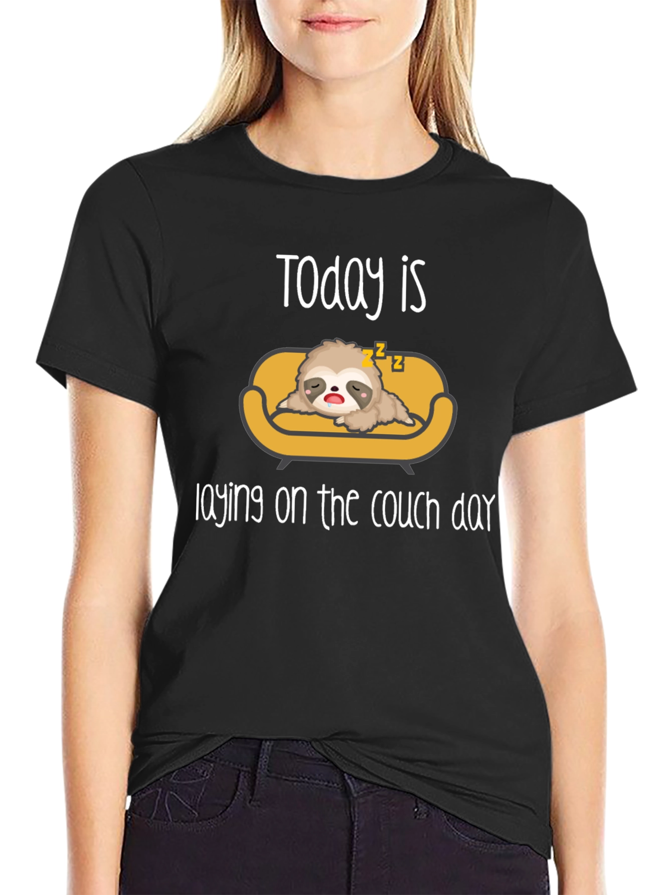 Lazy Sloth Laying on Couch T-Shirt