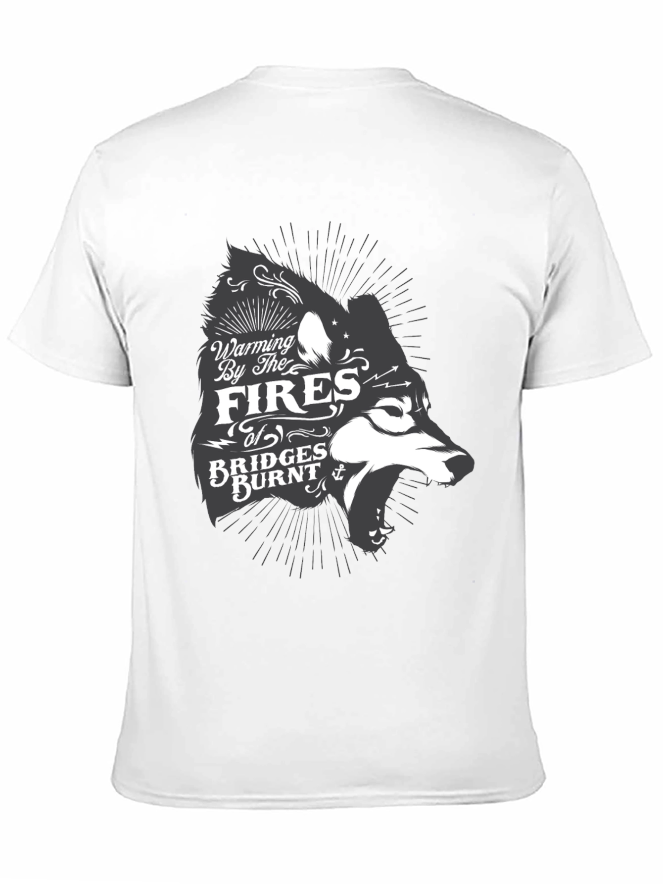 Warming by the Fires Wolf Graphic Tee