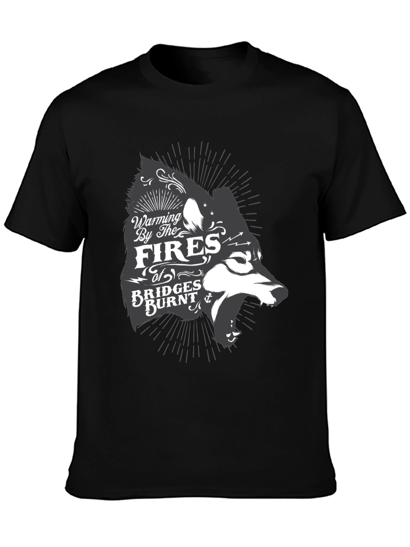 Warming by the Fires Wolf Graphic Tee