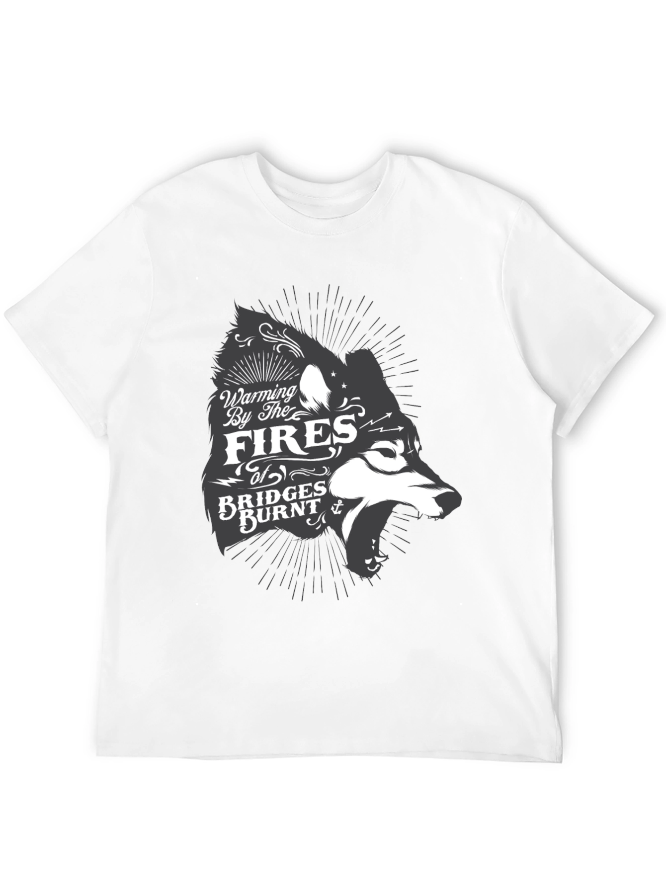 Warming by the Fires Wolf Graphic Tee