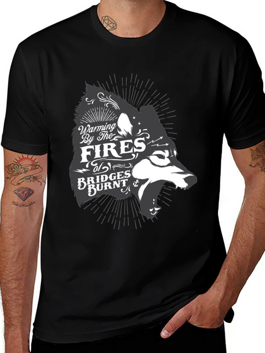 Warming by the Fires Wolf Graphic Tee