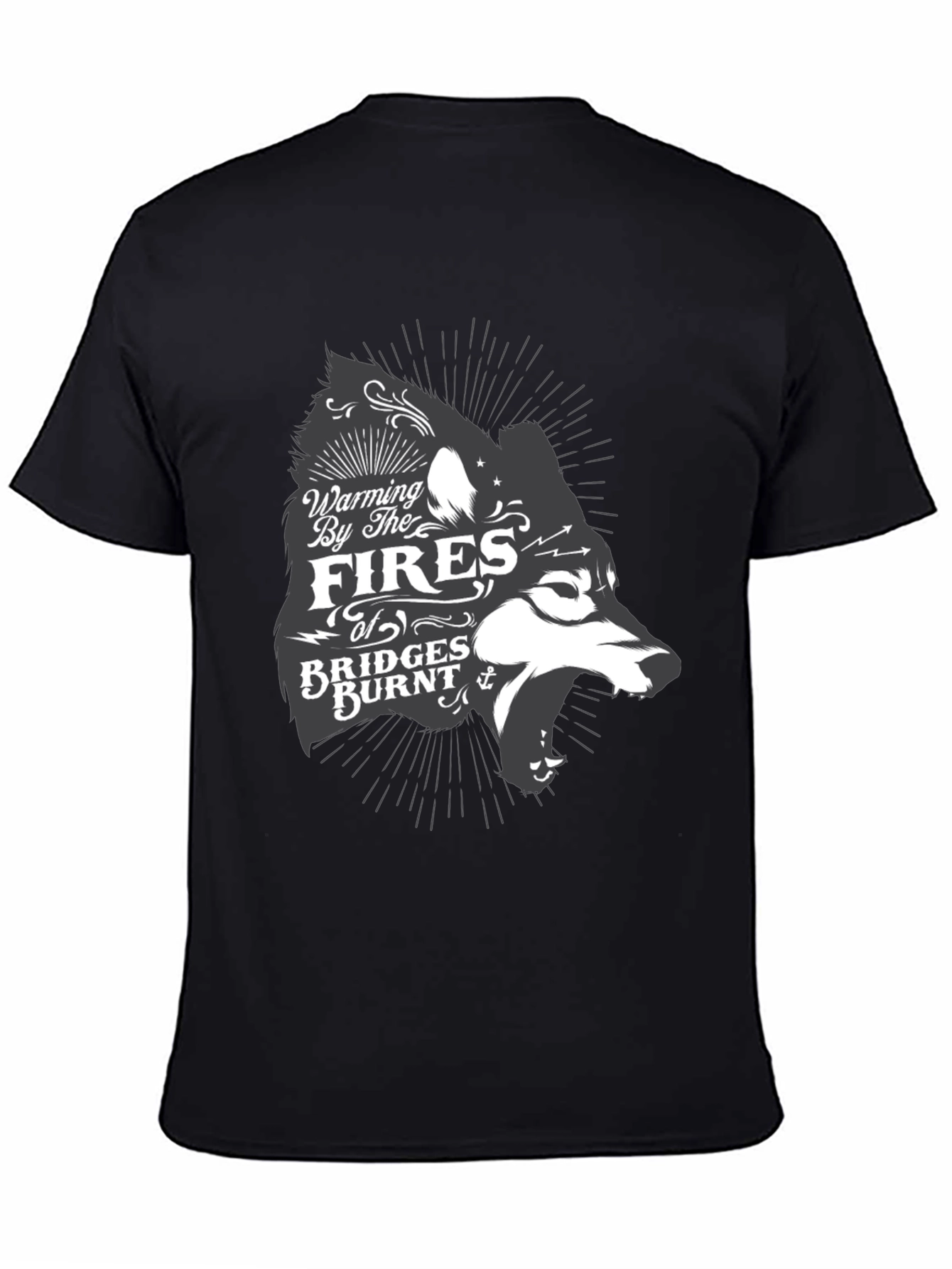 Warming by the Fires Wolf Graphic Tee