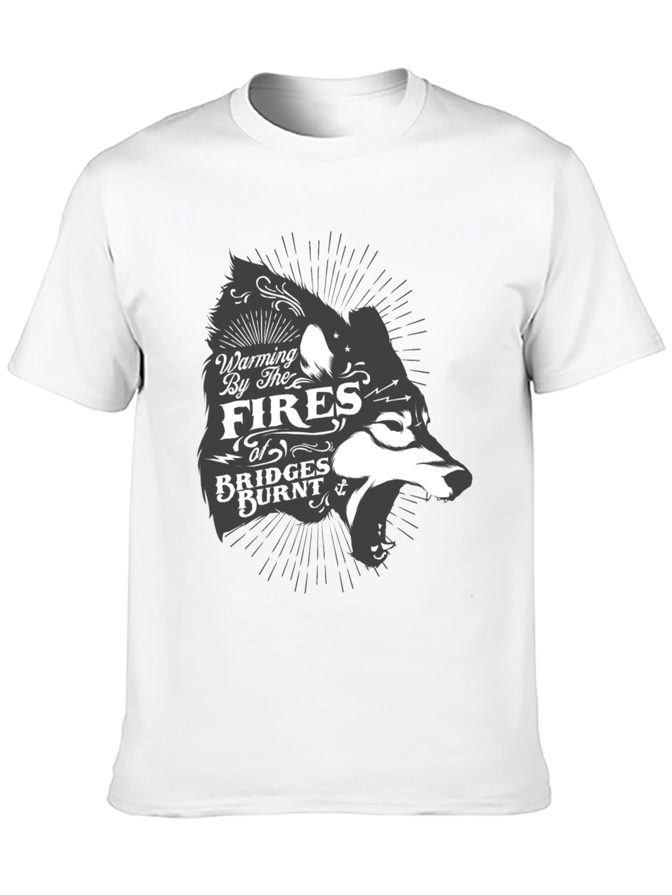 Warming by the Fires Wolf Graphic Tee