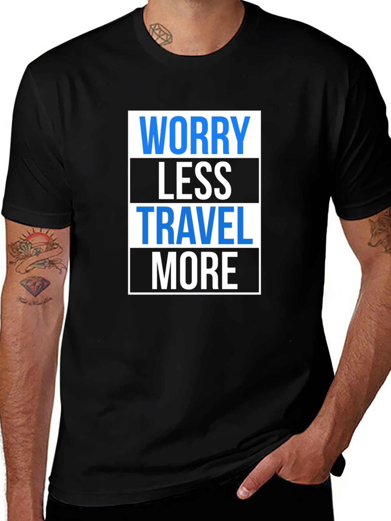 Worry Less Travel More Graphic T-Shirt