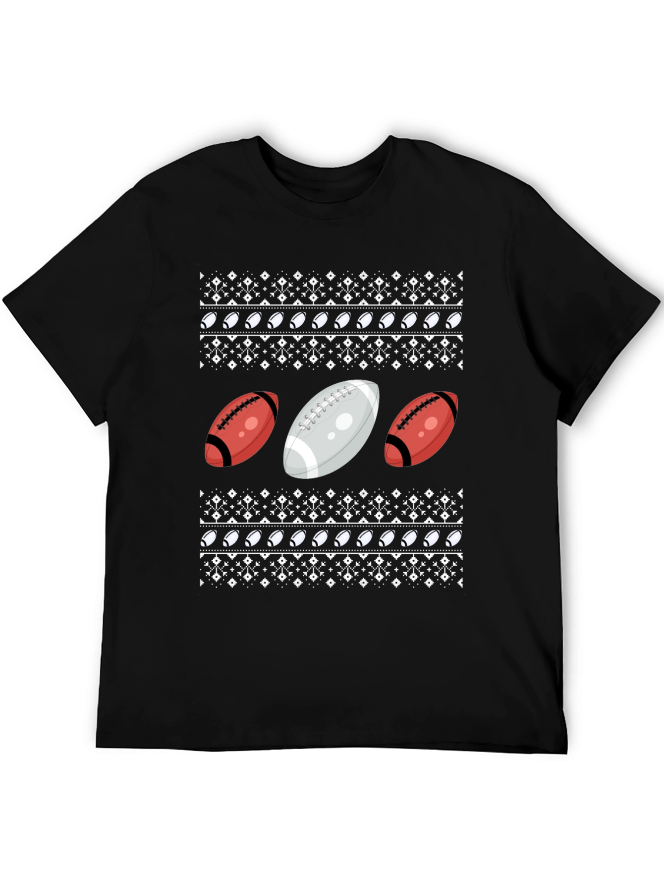 Football Ugly Christmas Sweater T-Shirt