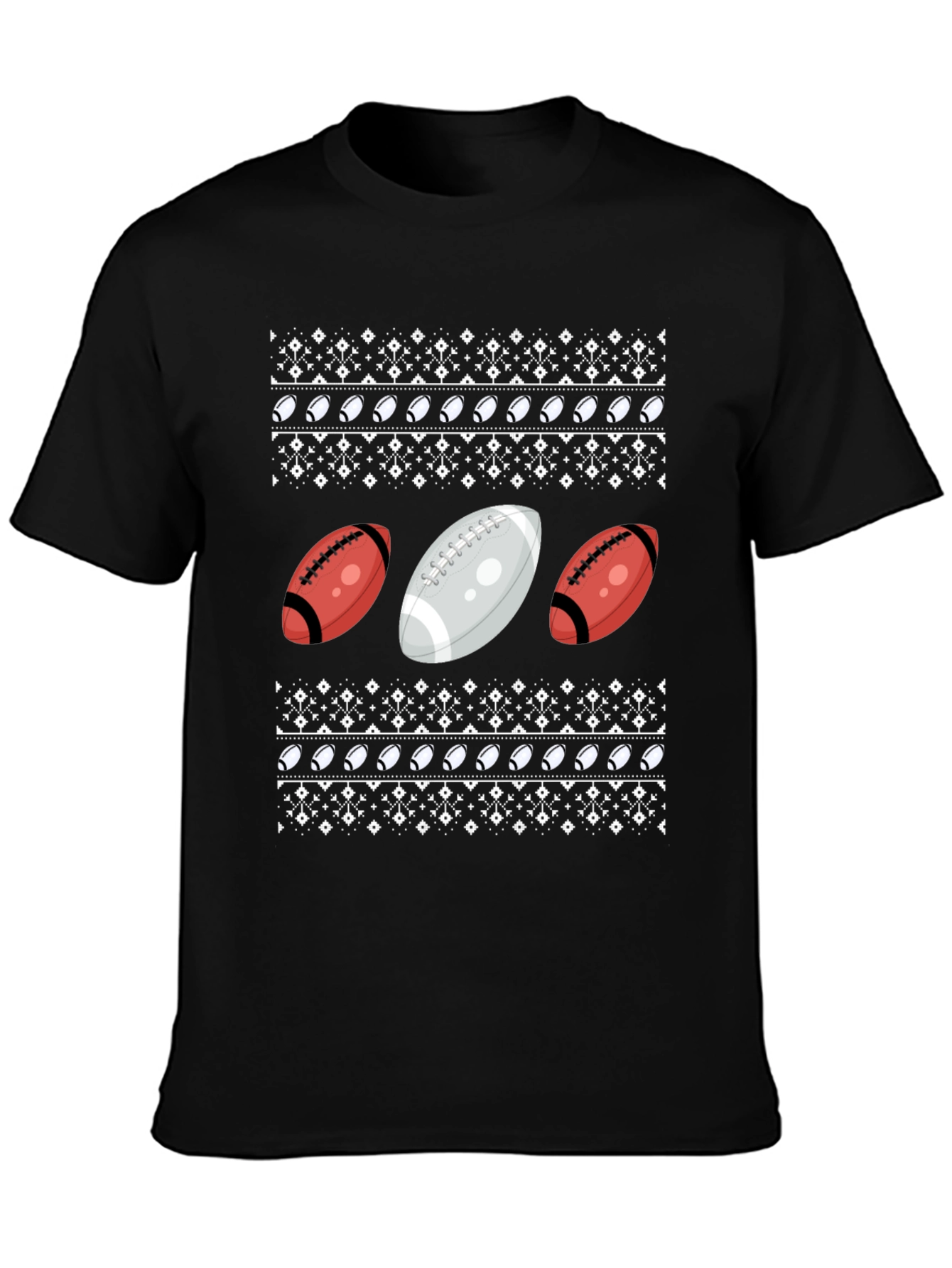 Football Ugly Christmas Sweater T-Shirt