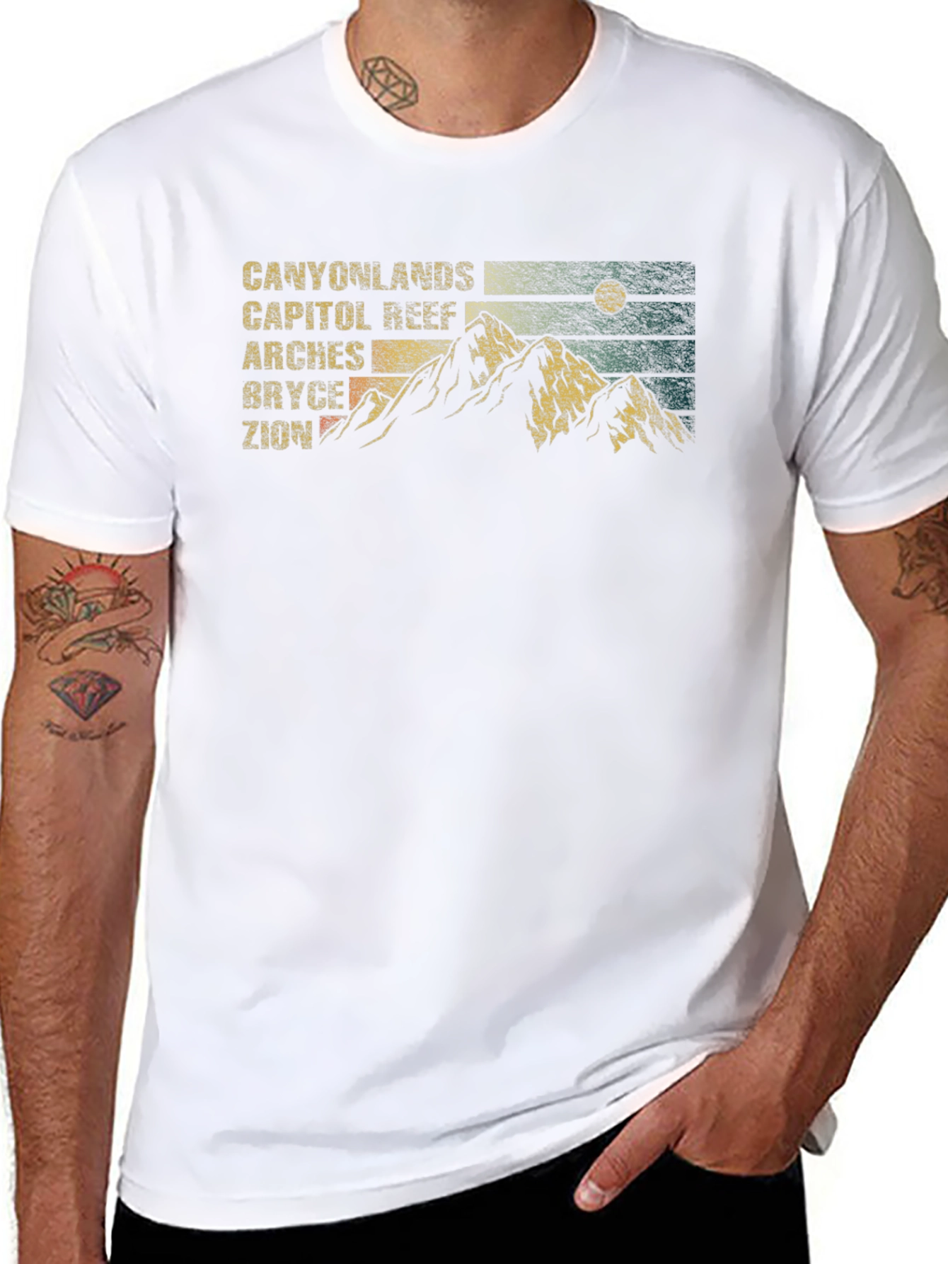 Retro National Park Mountains Graphic T-Shirt