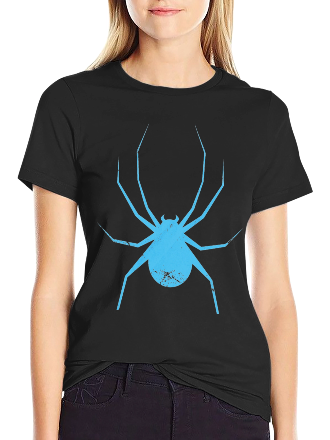 Spider Graphic Tee - Black Cotton Blend