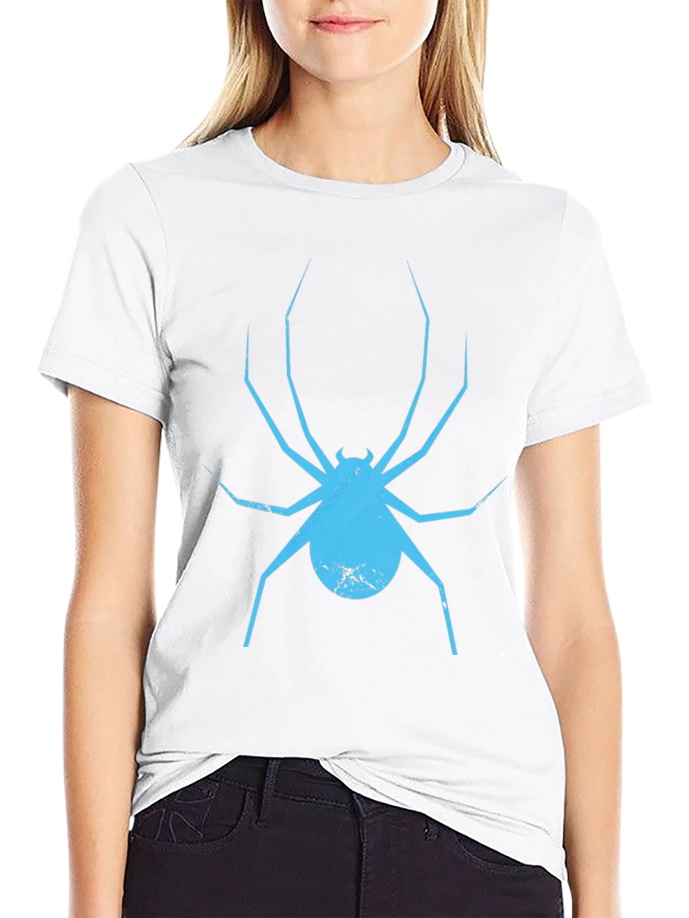 Spider Graphic Tee - Black Cotton Blend