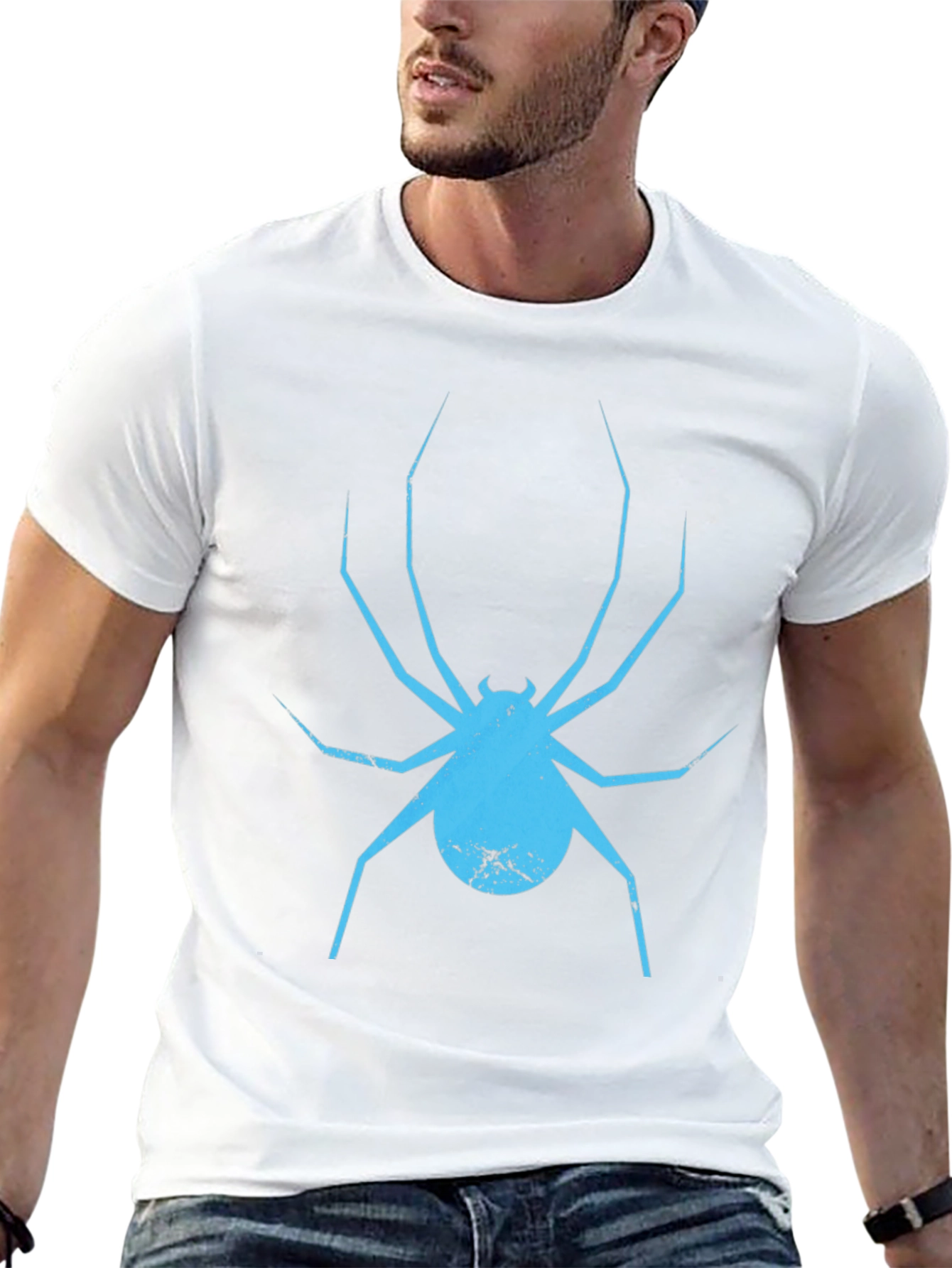Spider Graphic Tee - Black Cotton Blend