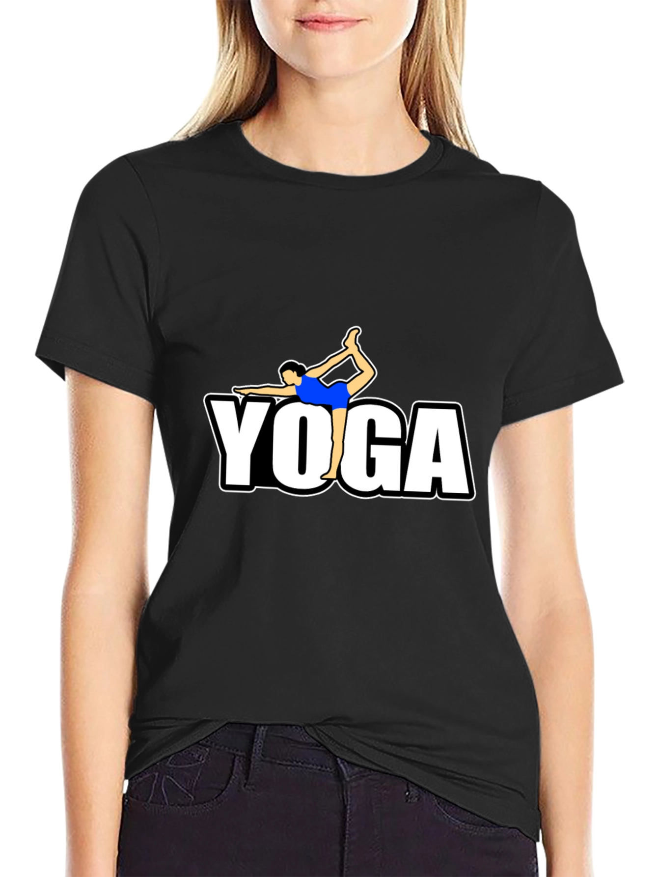 Yoga Pose T-Shirt - Black Graphic Tee