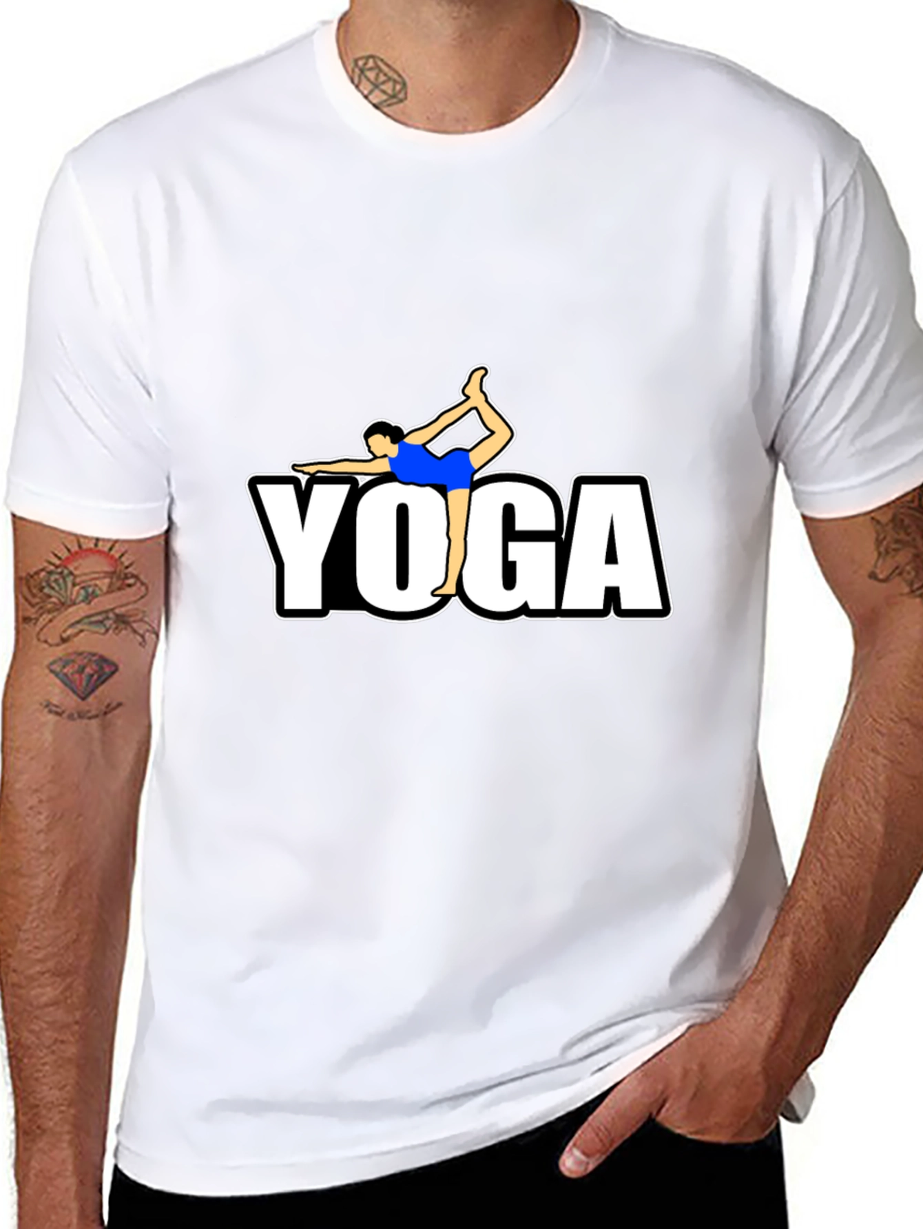 Yoga Pose T-Shirt - Black Graphic Tee