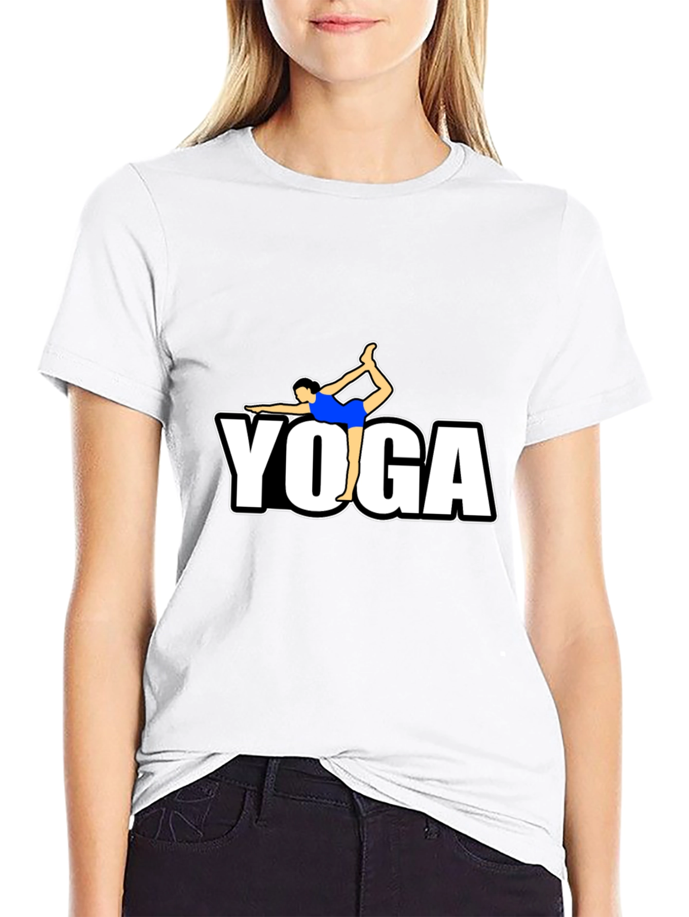 Yoga Pose T-Shirt - Black Graphic Tee
