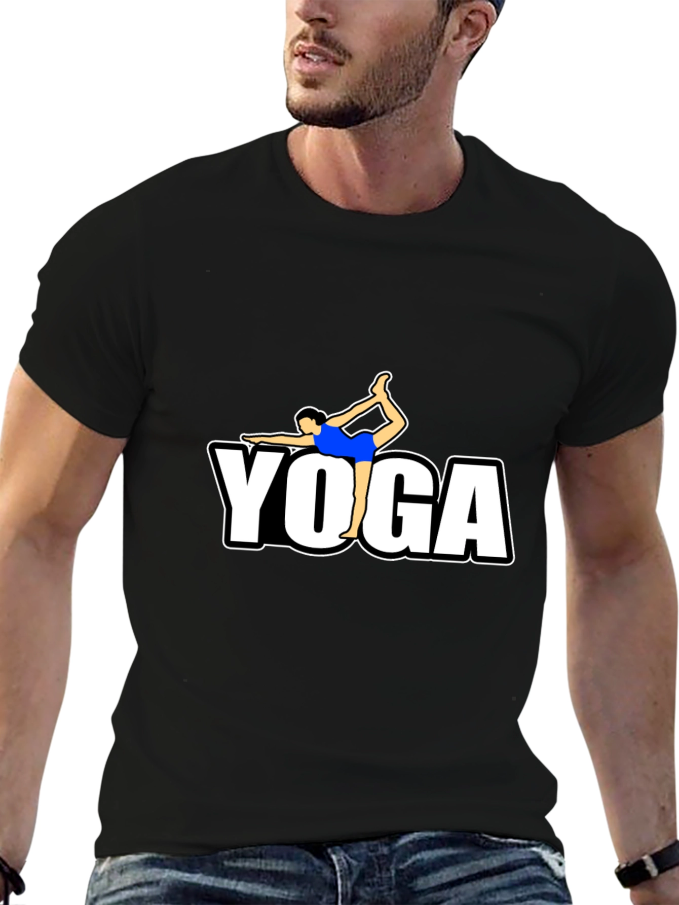 Yoga Pose T-Shirt - Black Graphic Tee