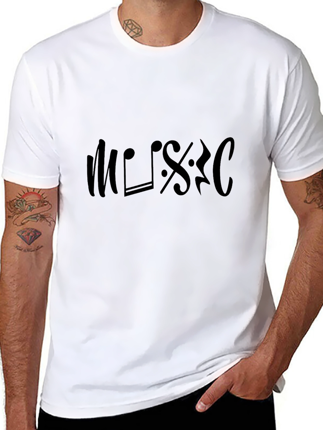 Music Notes T-Shirt - Stylish & Comfortable Tee