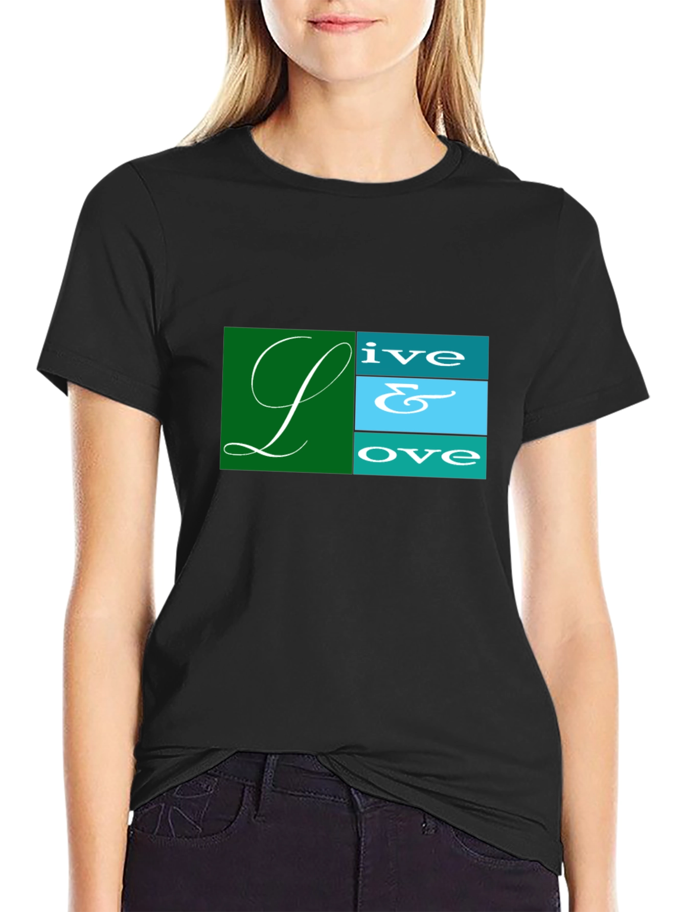 Live & Love Graphic Tee - Black