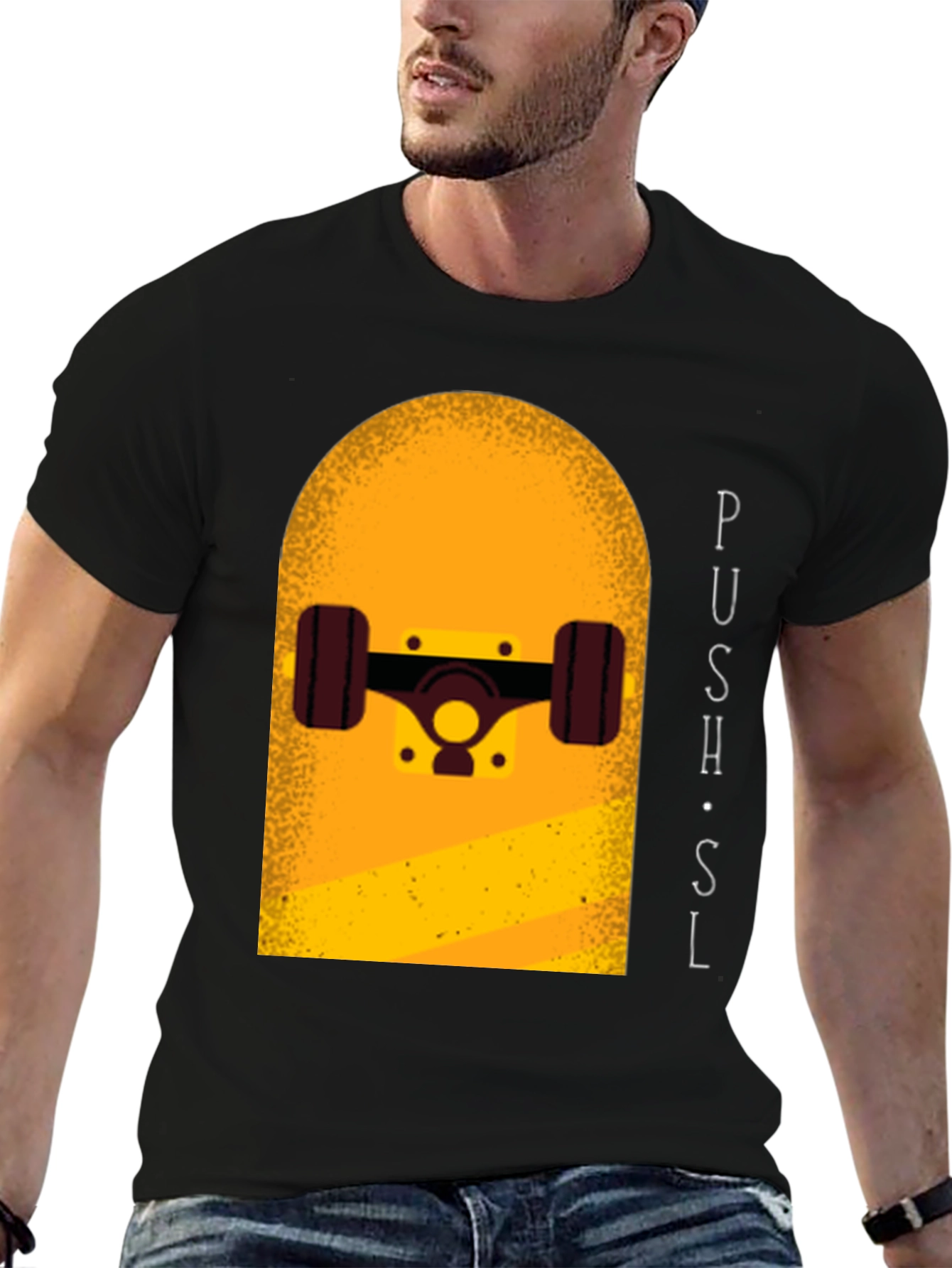 Skateboard Graphic Tee - Push SL Style