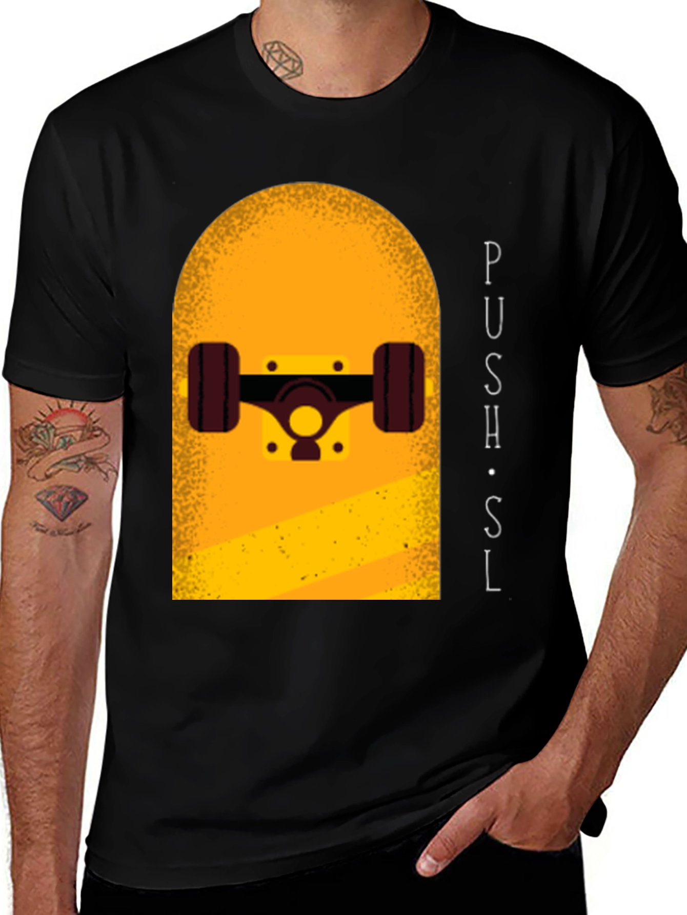 Skateboard Graphic Tee - Push SL Style