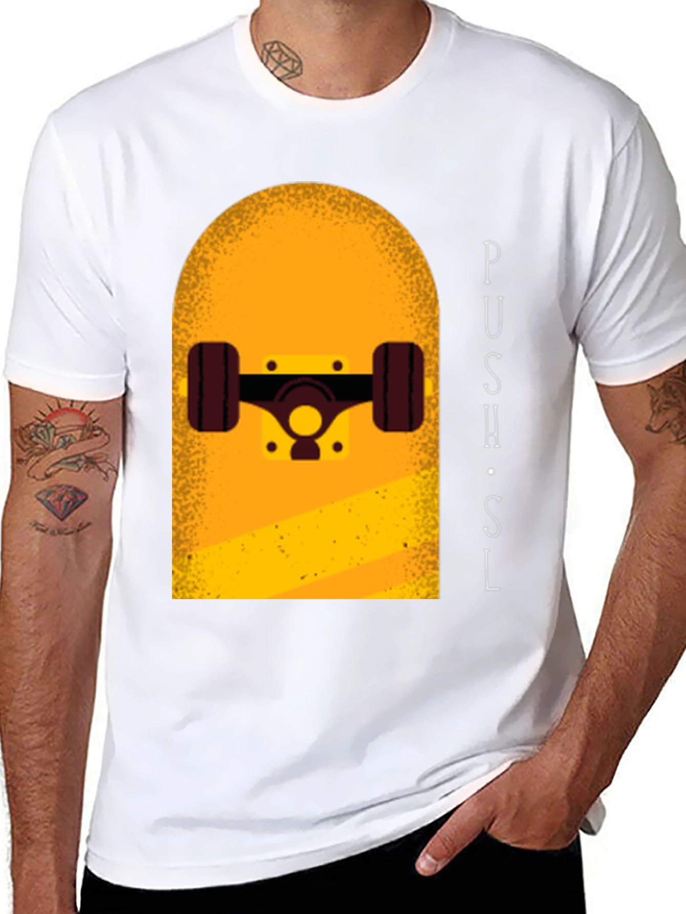 Skateboard Graphic Tee - Push SL Style