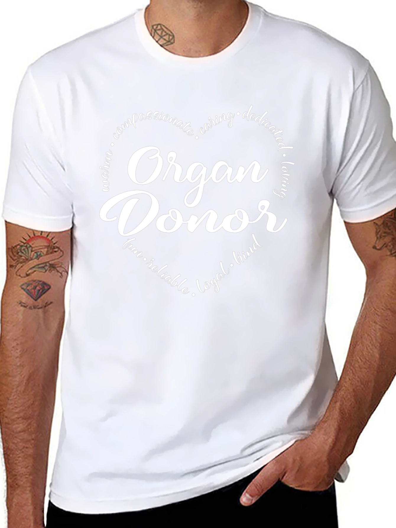 Organ Donor T-Shirt - Heart Design