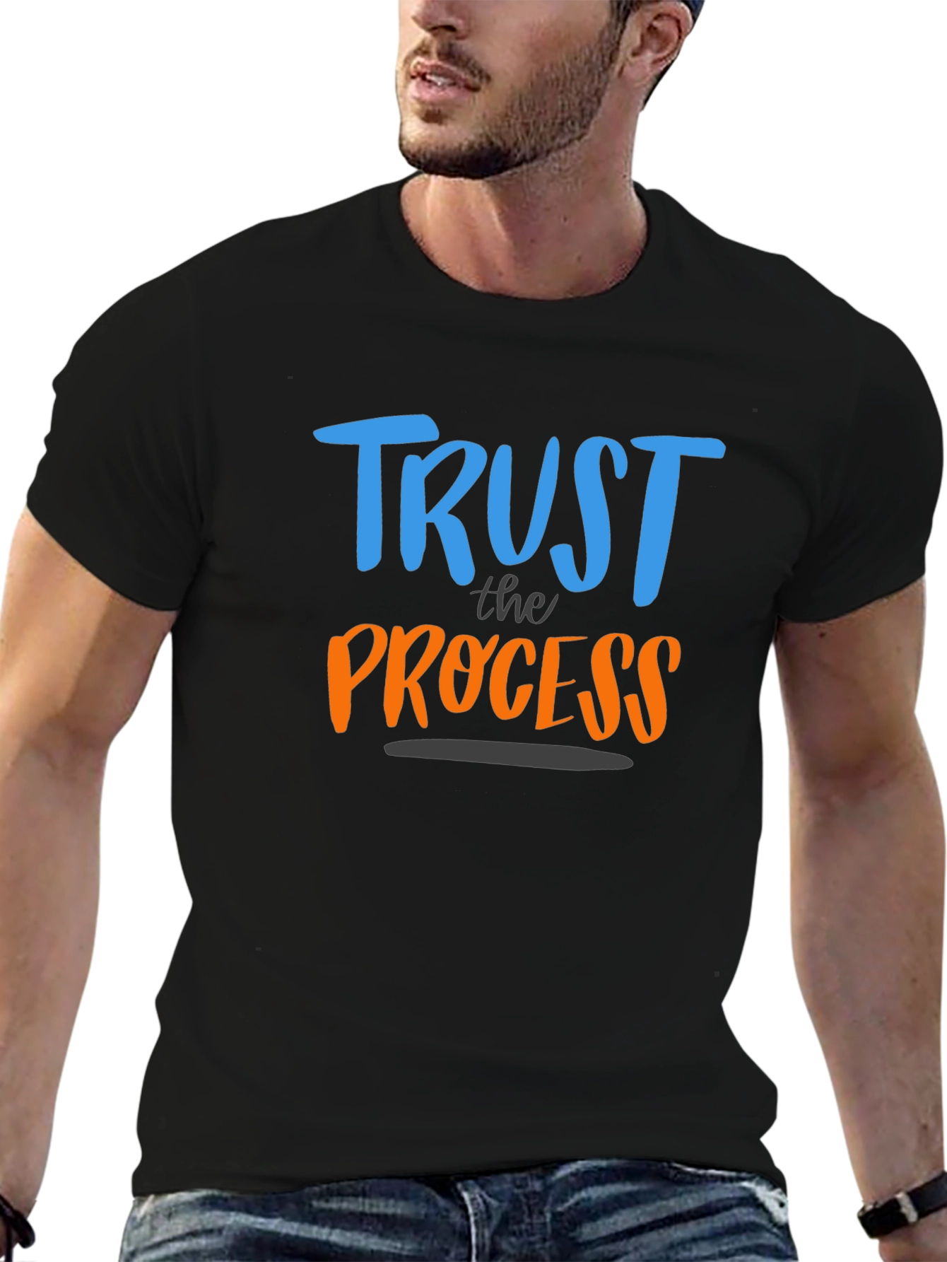 Trust the Process Graphic Tee - Black