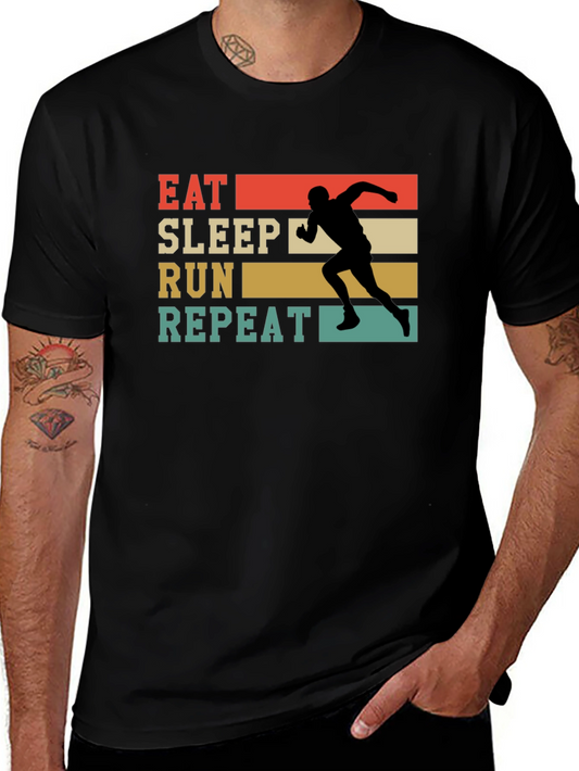 Eat Sleep Run Repeat Retro T-Shirt