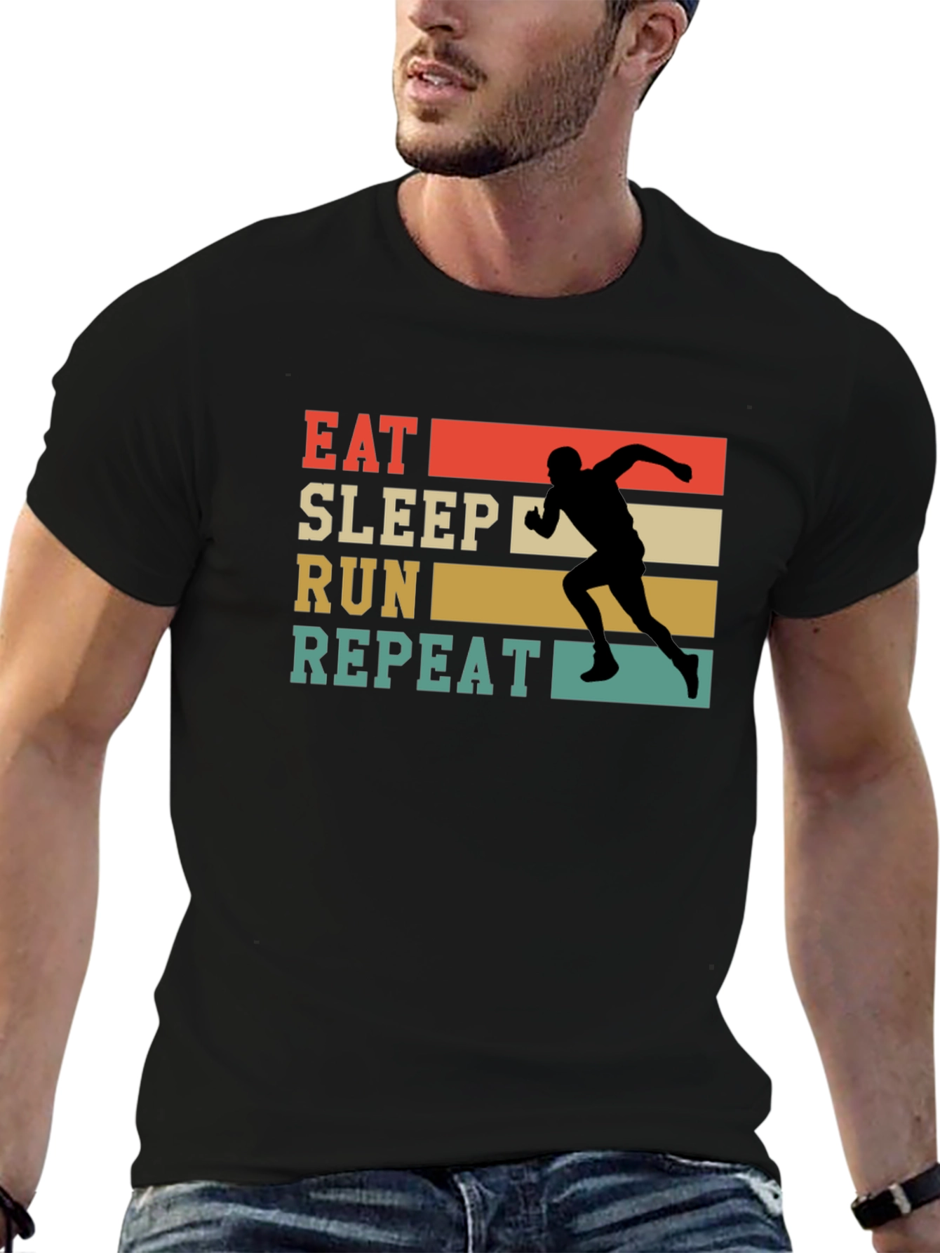 Eat Sleep Run Repeat Retro T-Shirt