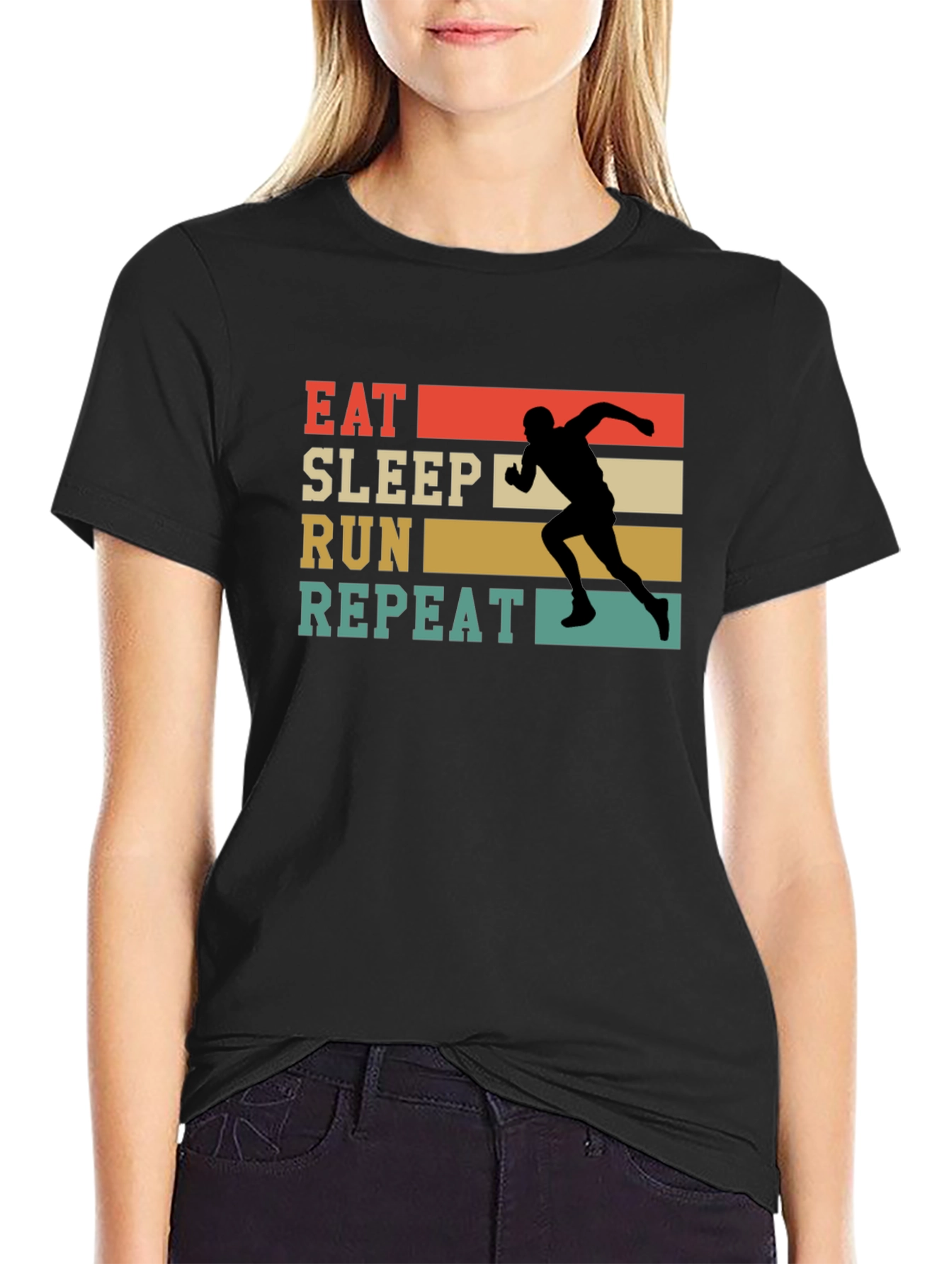 Eat Sleep Run Repeat Retro T-Shirt
