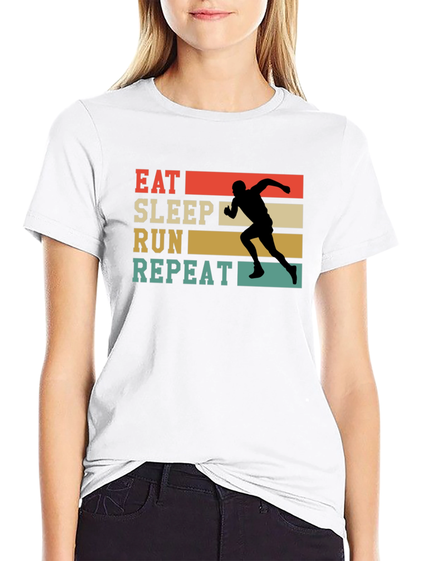 Eat Sleep Run Repeat Retro T-Shirt