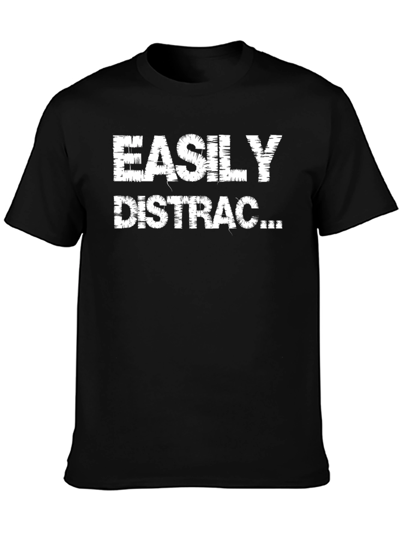 Easily Distracted Black Graphic Tee