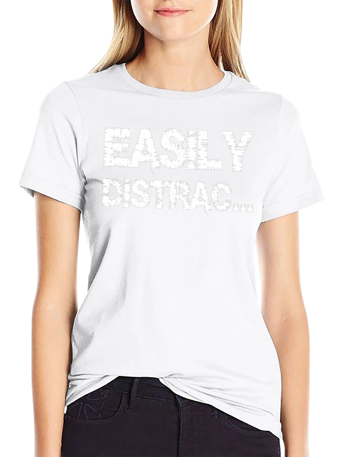 Easily Distracted Black Graphic Tee