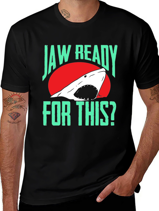 Jaw Ready Shark T-Shirt - Black Cotton Tee