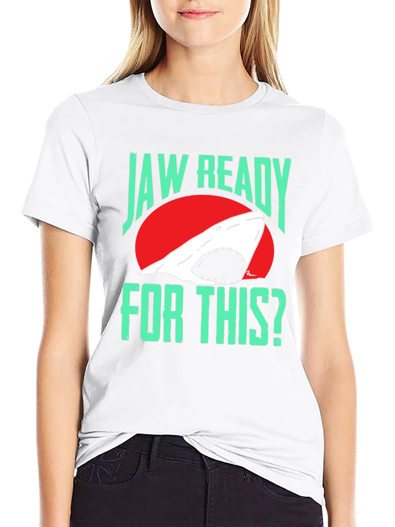 Jaw Ready Shark T-Shirt - Black Cotton Tee