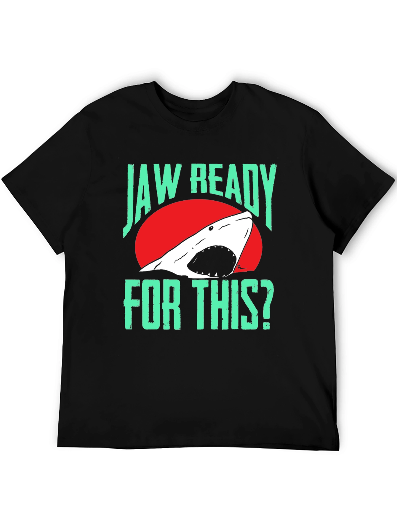 Jaw Ready Shark T-Shirt - Black Cotton Tee