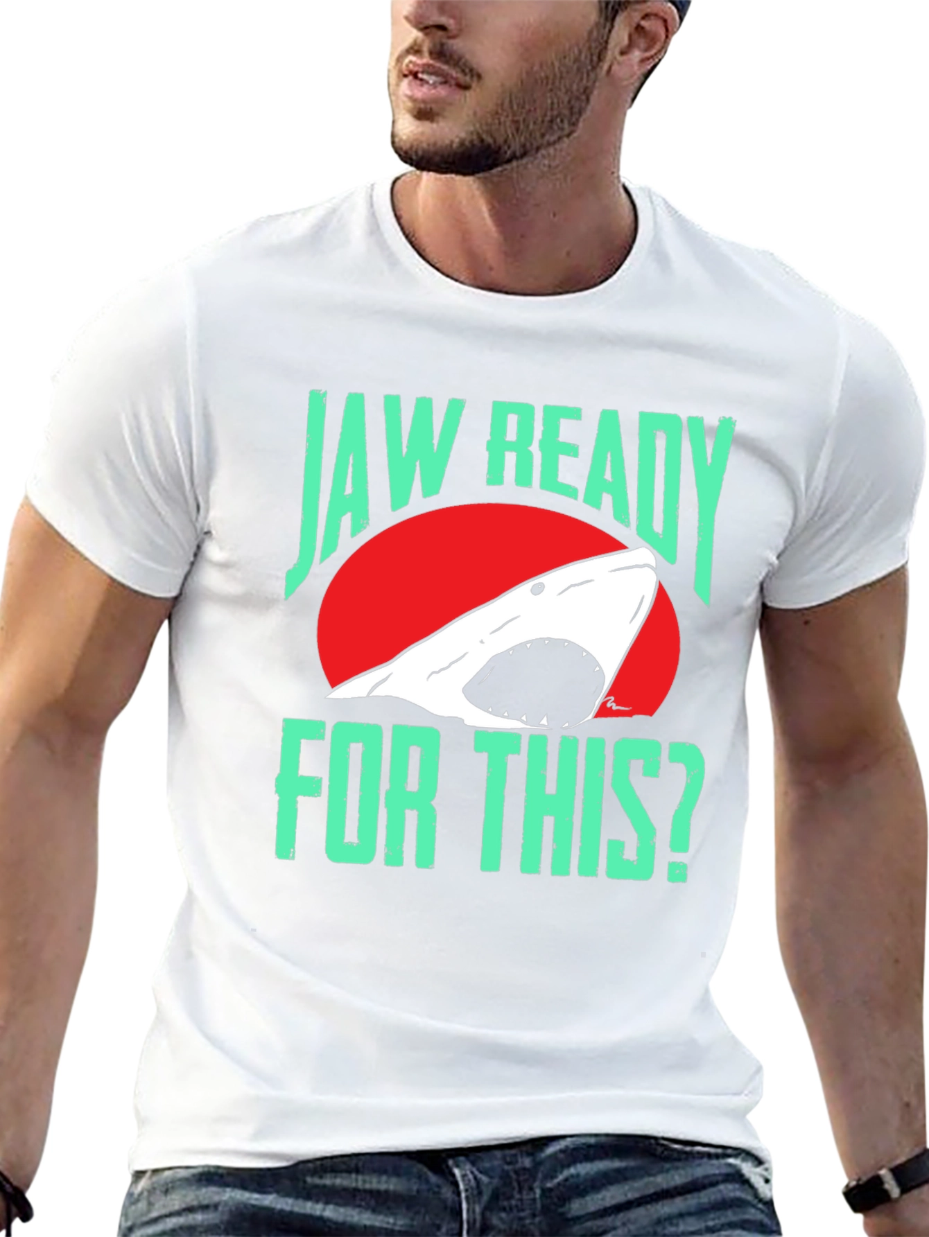 Jaw Ready Shark T-Shirt - Black Cotton Tee
