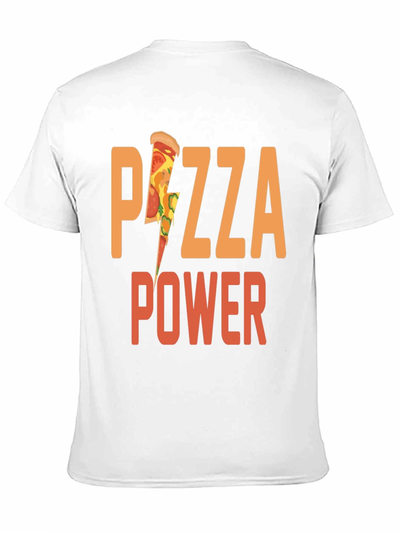 Pizza Power Graphic Tee - Black Cotton T-Shirt