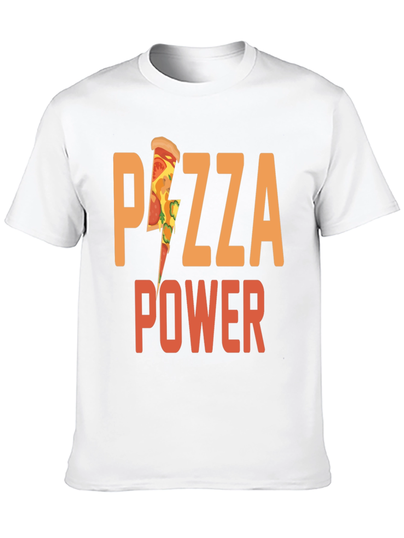 Pizza Power Graphic Tee - Black Cotton T-Shirt